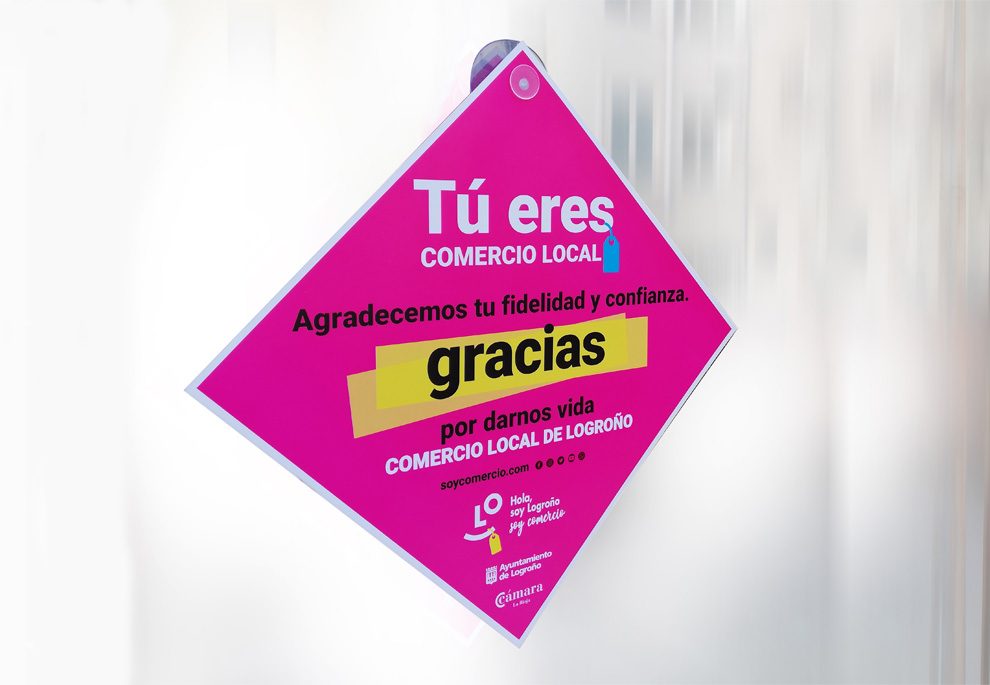 "Tú eres comercio local" es el lema de la última acción publicitaria para promocionar el comercio de Logroño