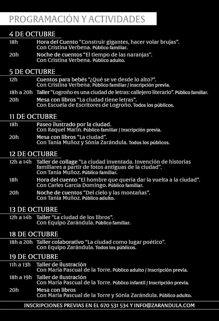 programación y actividades